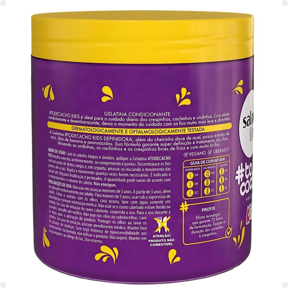 Gelatina Definidora Salon Line Kids #todecacho Açaí 550g 550g 3