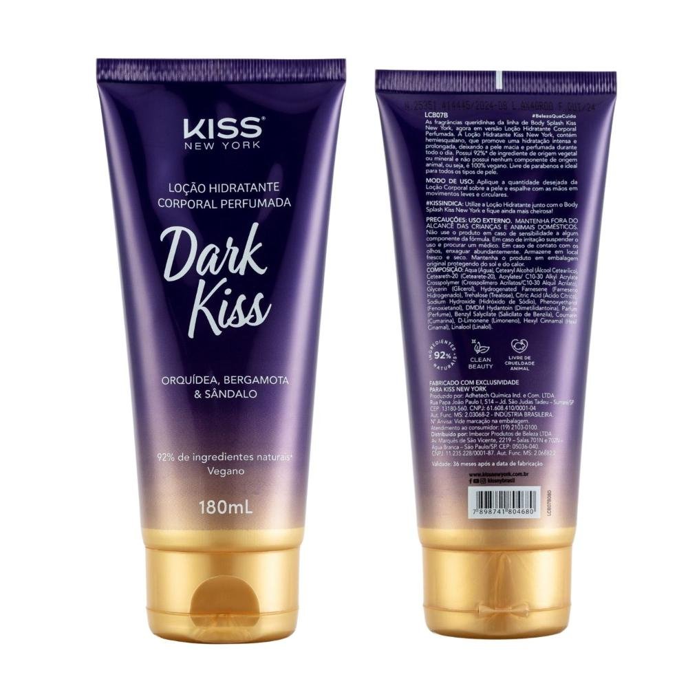 Loção Hidratante Corporal Kiss New York Dark Kiss LCB07B 180ml 180ml 3