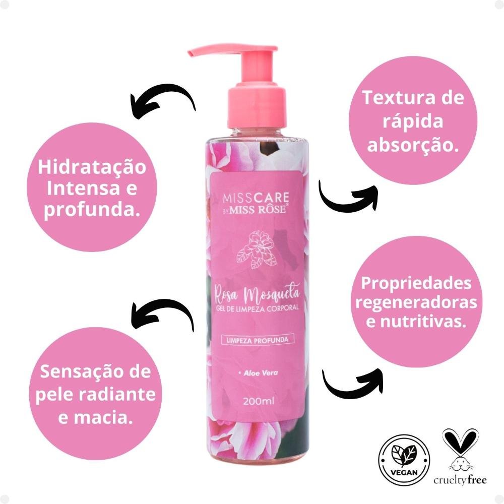 Hidratante Corporal Miss Rôse Rosa Mosqueta Hidratação Profunda 200ml 200ml 2