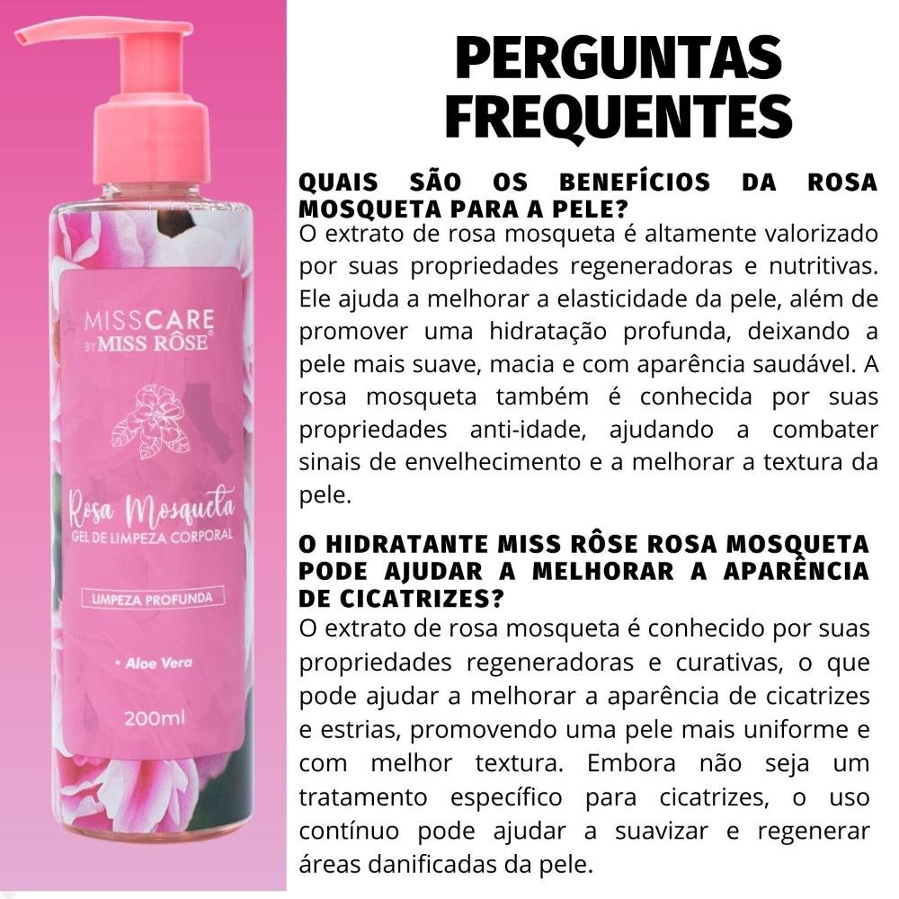 Hidratante Corporal Miss Rôse Rosa Mosqueta Hidratação Profunda 200ml 200ml 5