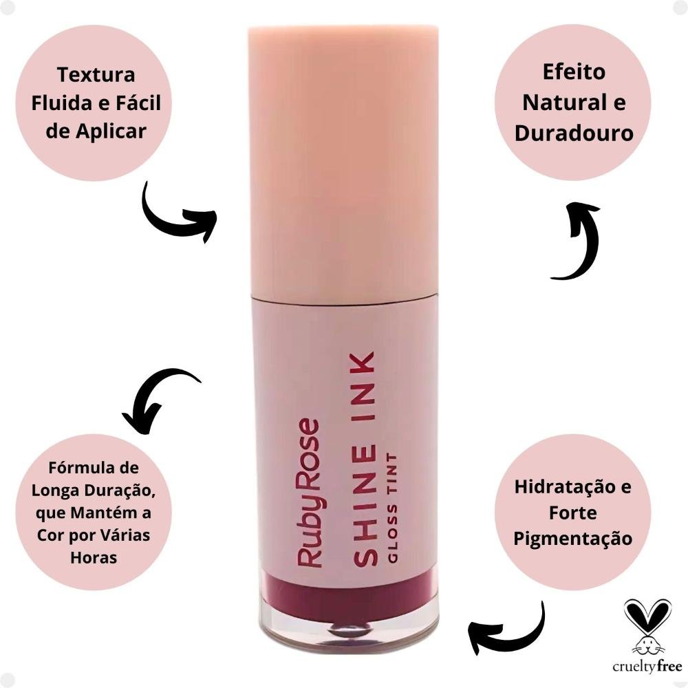Gloss Tint Ruby Rose Shine Ink SI10 Hb-L6600-1 SI10 4
