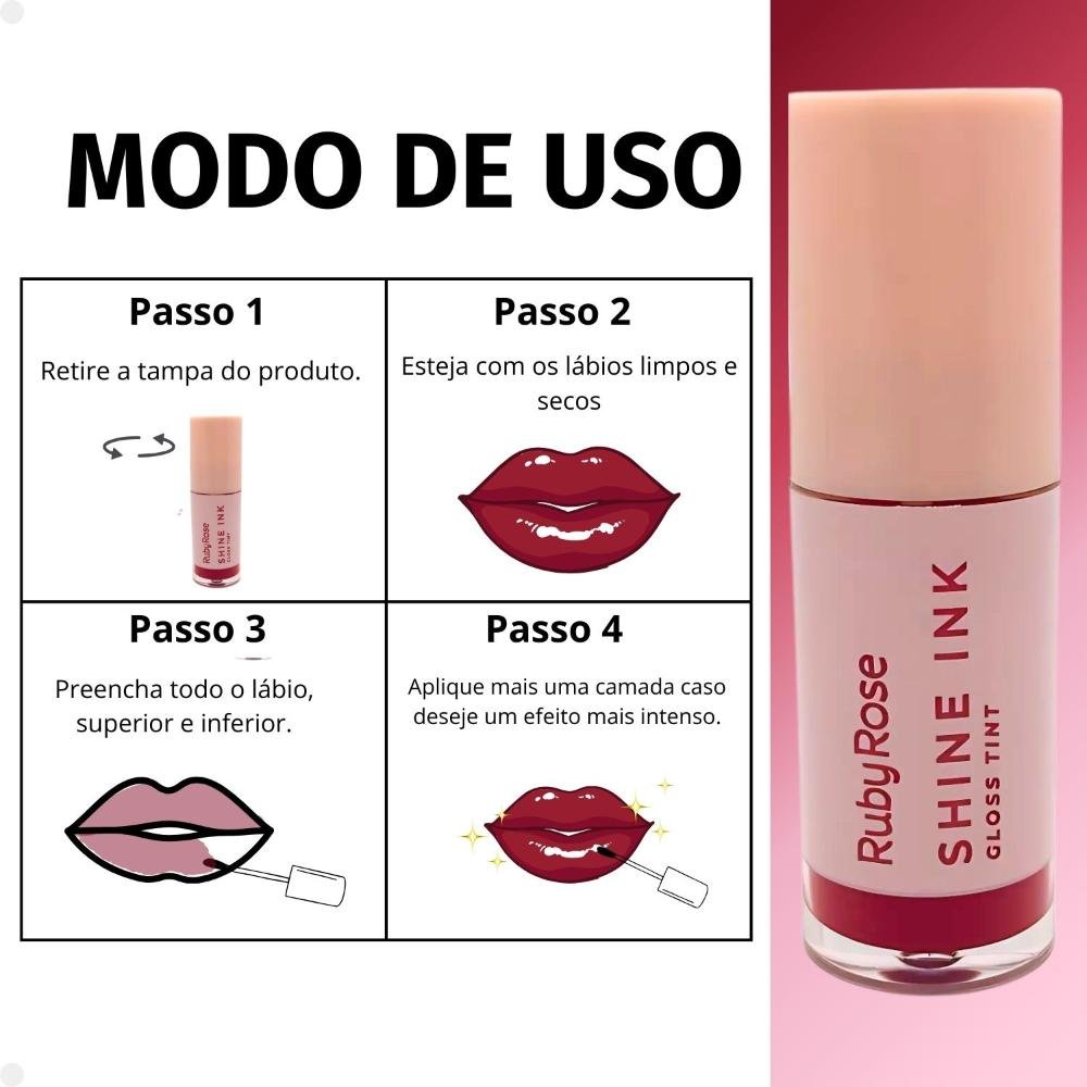 Gloss Tint Ruby Rose Shine Ink SI20 Hb-L6600-2 SI20 5