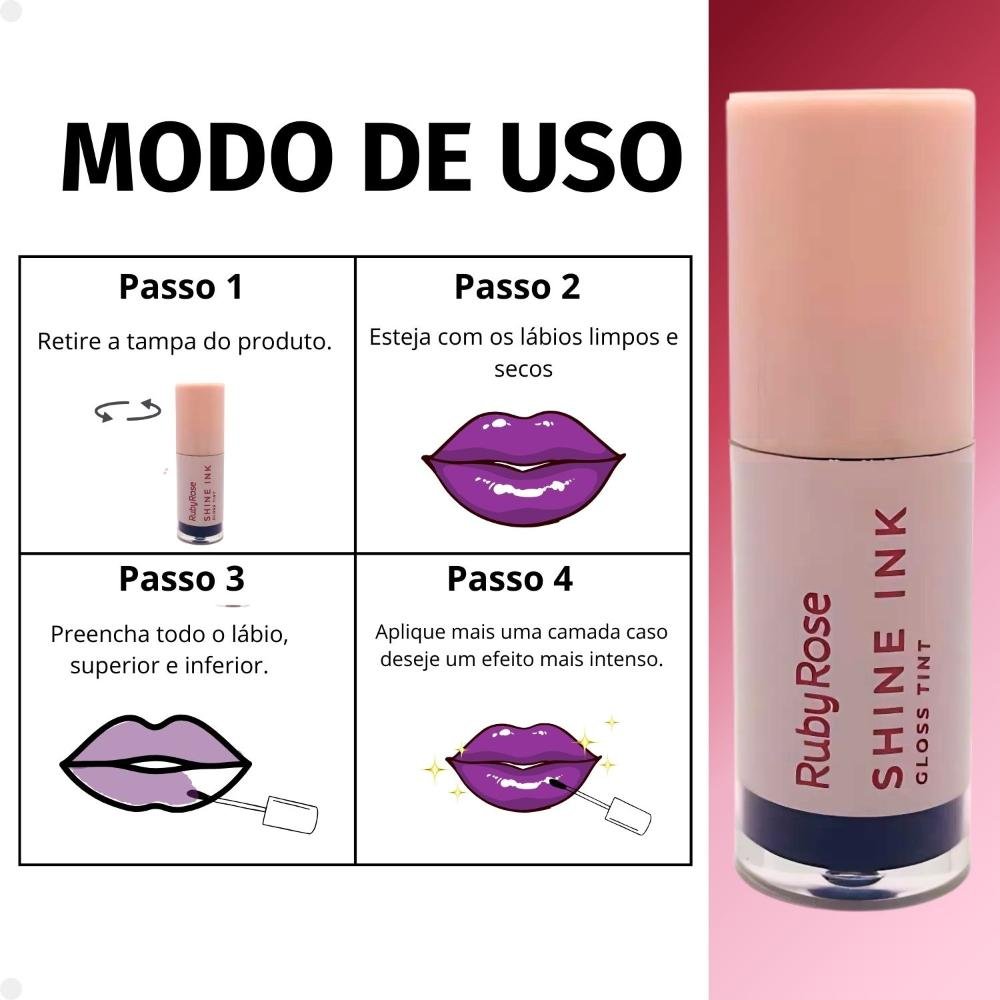 Gloss Tint Ruby Rose Shine Ink SI60 Hb-L6600-6 SI60 5