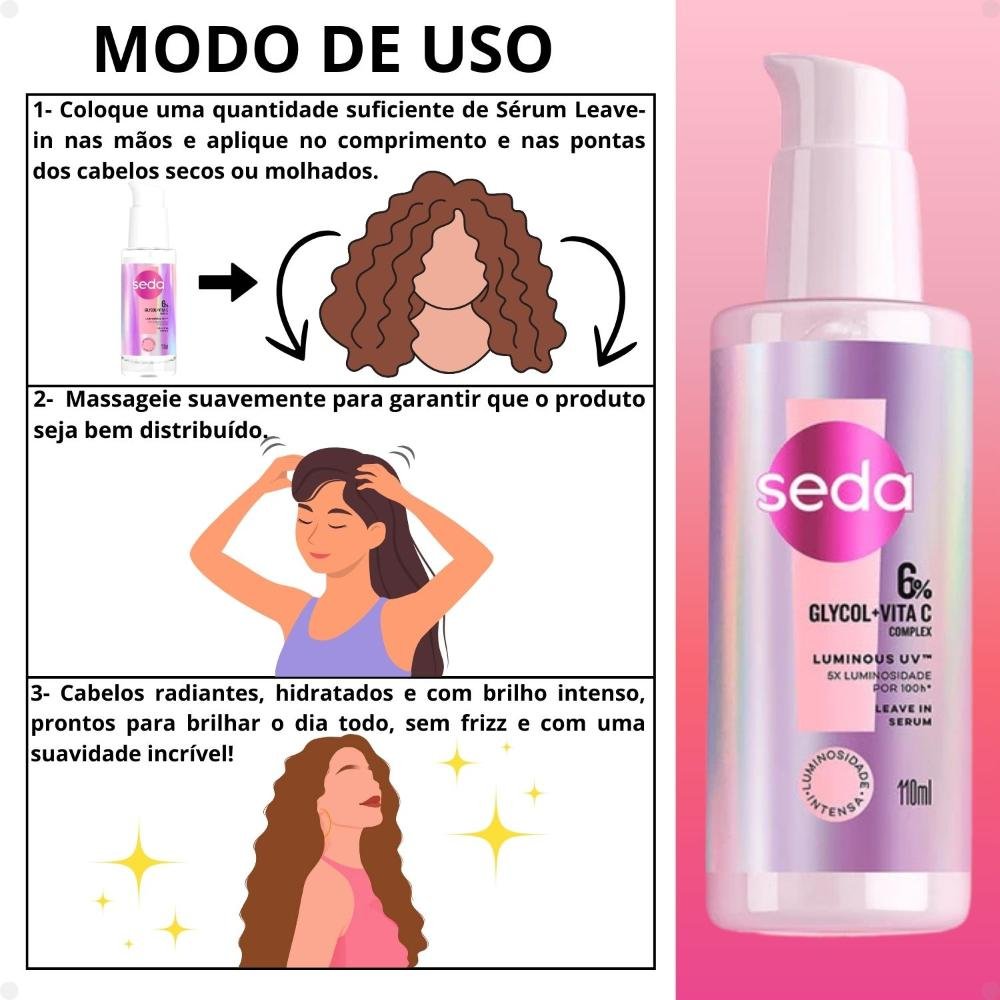 Sérum Leave-in Seda Luminous UV 110ml 110ml 4
