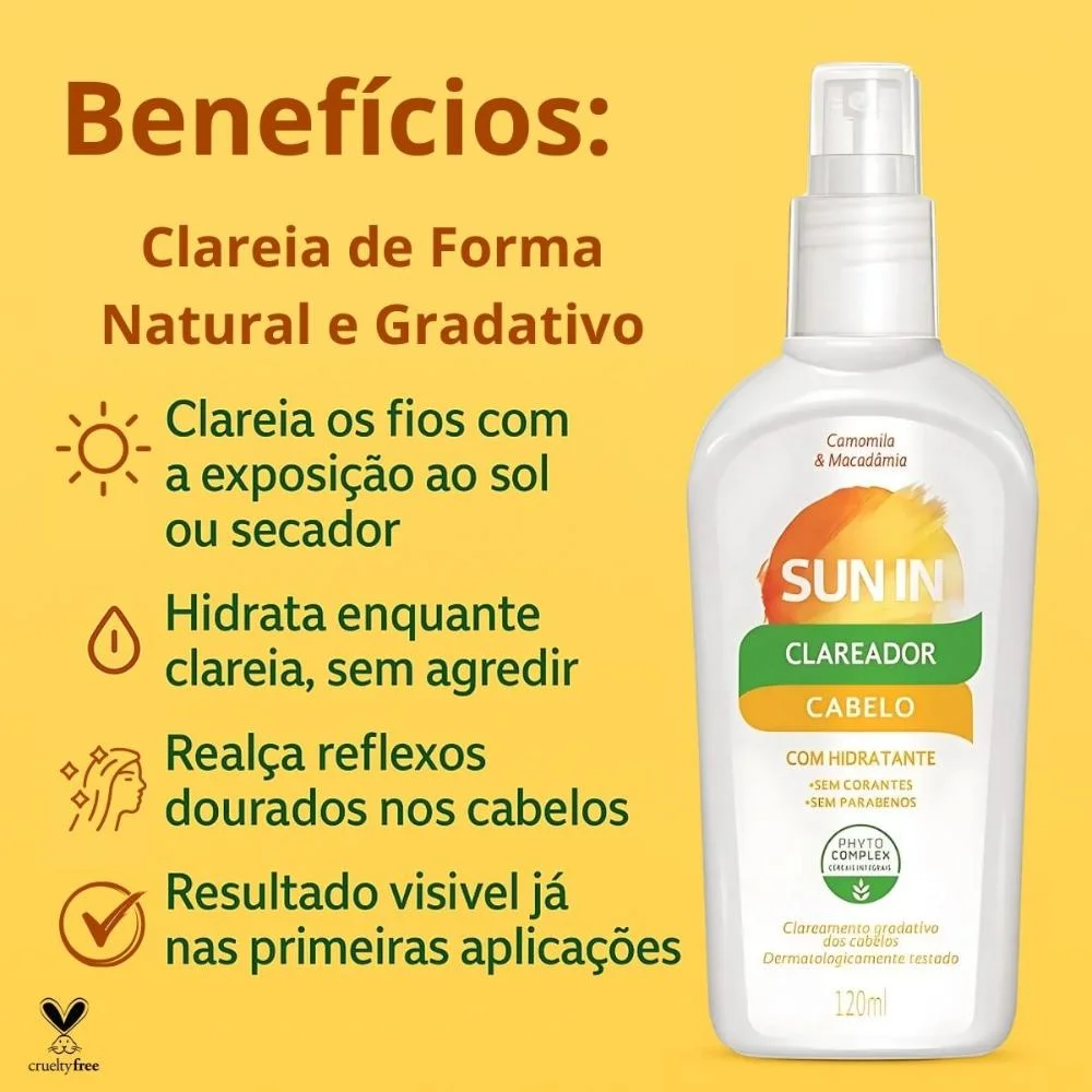 Clareador Com Hidratante Para Cabelo Phytoervas Sun In 120ml 120ml 2