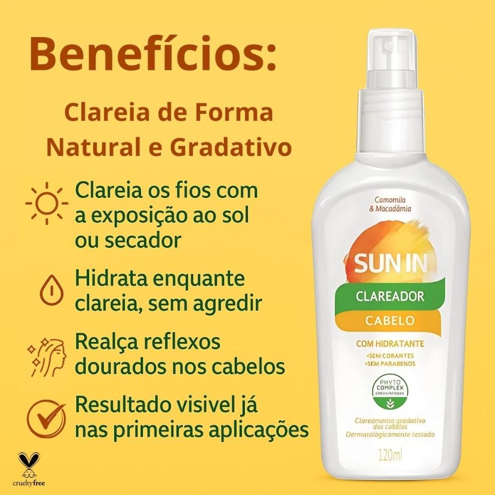 Clareador Com Hidratante Para Cabelo Phytoervas Sun In 120ml 120ml 7