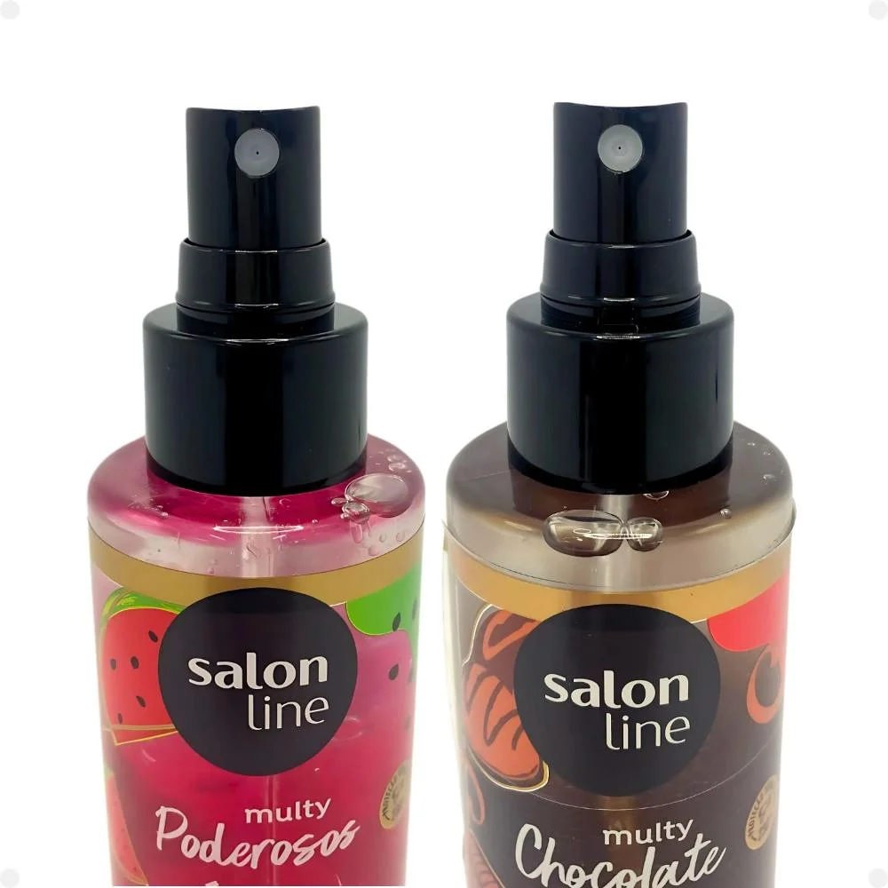 Kit Óleo Bifásico Perfumado Multy Salon Line: 1 Chocolate e 1 Melancia ÚNICO 4