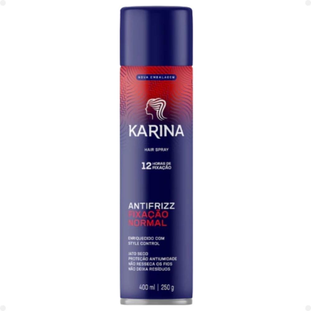 Hair Spray Karina Antifrizz Fixação Normal 250ml 250ml 1