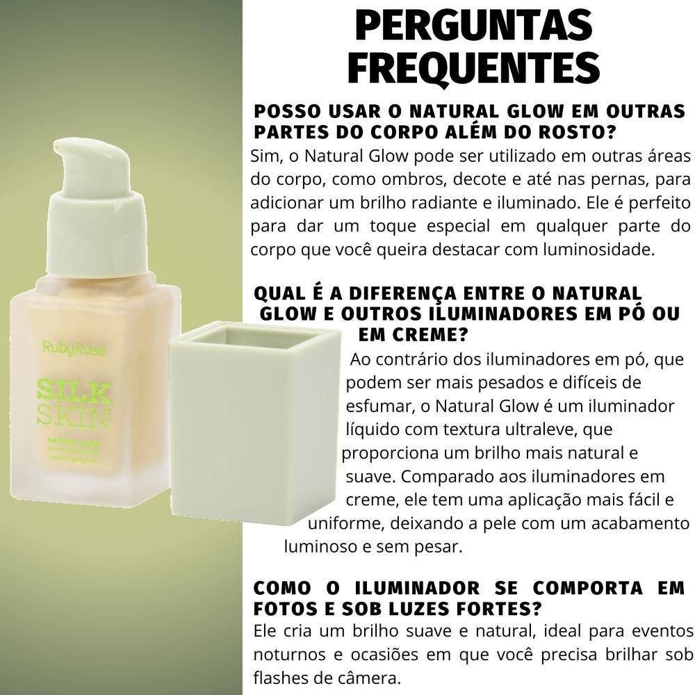 Iluminador Líquido Ruby Rose Silk Skin Natural Glow Moonlight HB-F1601-3 Moonlight 5