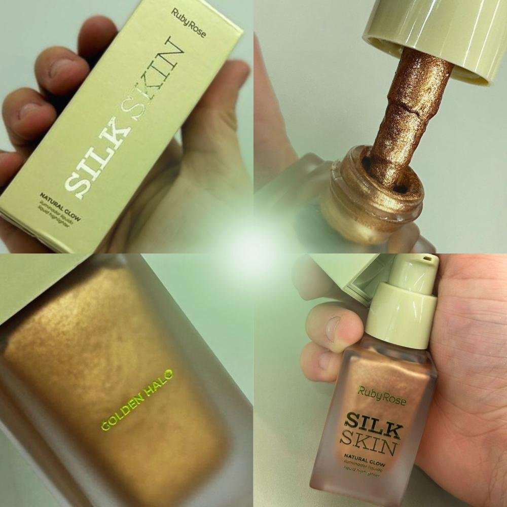 Iluminador Líquido Ruby Rose Silk Skin Natural Glow Golden Halo HB-F1601-4 Golden Halo 3