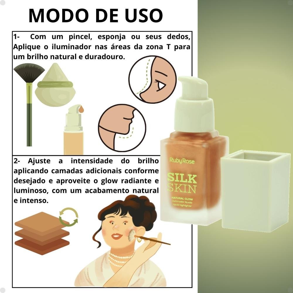 Iluminador Líquido Ruby Rose Silk Skin Natural Glow Golden Halo HB-F1601-4 Golden Halo 4