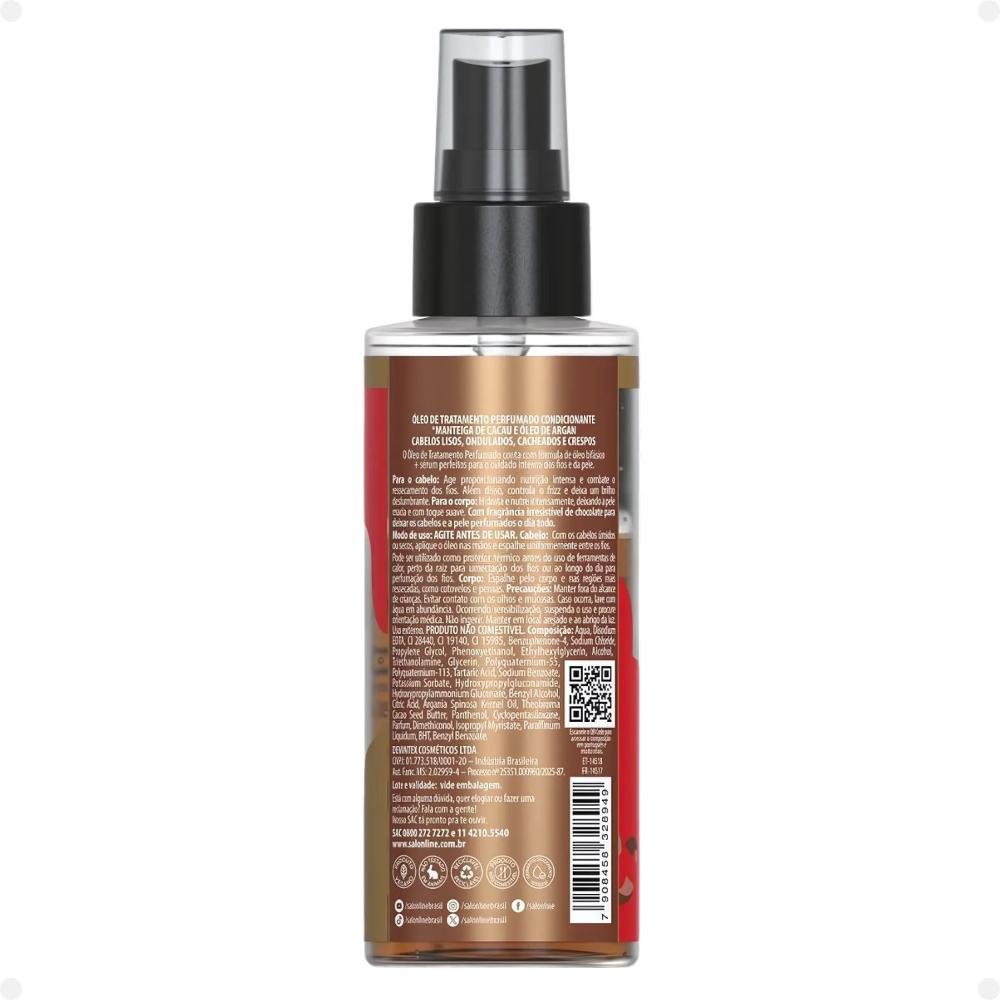Óleo Bifásico Perfumado Salon Line Multy Chocolate Cabelo e Corpo 120ml 120ml 3