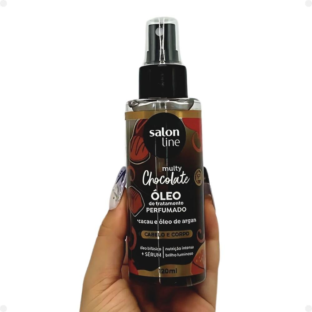 Óleo Bifásico Perfumado Salon Line Multy Chocolate Cabelo e Corpo 120ml 120ml 5