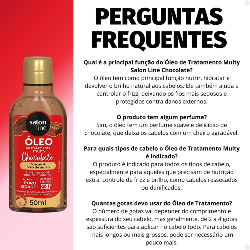 Óleo Salon Line Multy Chocolate Cacau e Argan 50ml 50ml 7