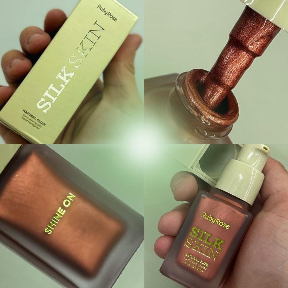 Iluminador Líquido Ruby Rose Silk Skin Natural Glow Shine On HB-F1601-5 Shine On 3