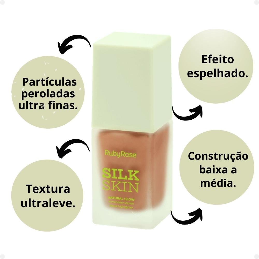 Iluminador Líquido Ruby Rose Silk Skin Natural Glow Sun Kissed HB-F1601-6 Sun Kissed 2