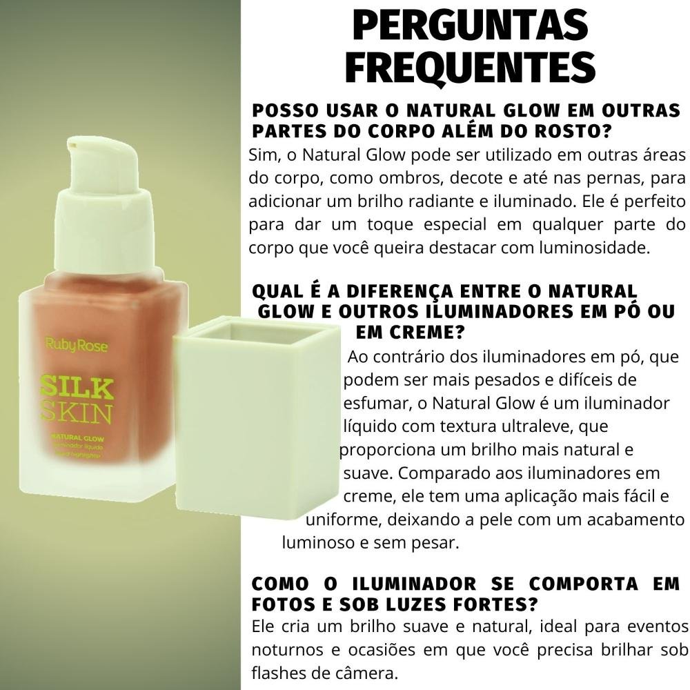 Iluminador Líquido Ruby Rose Silk Skin Natural Glow Sun Kissed HB-F1601-6 Sun Kissed 5