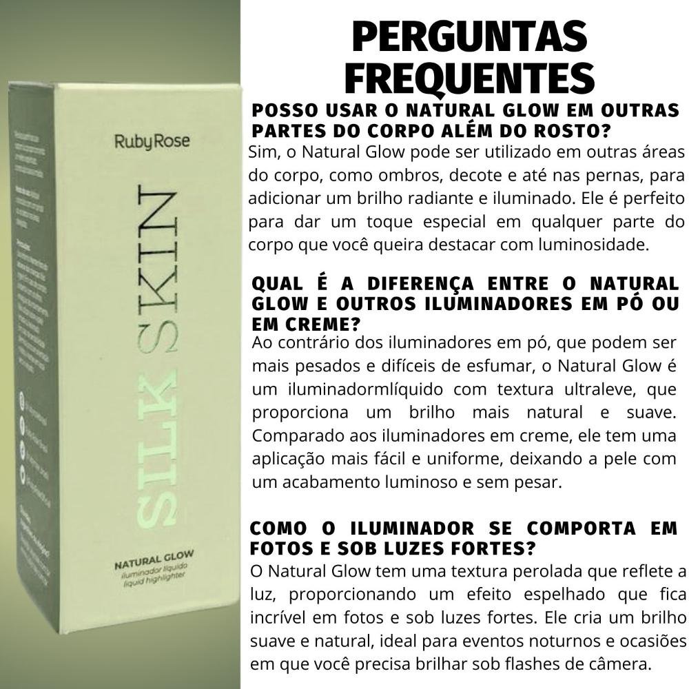 Kit Ruby Rose Silk Skin Natural Glow: 06 Iluminadores Líquidos HB-F1601 Multicores 5