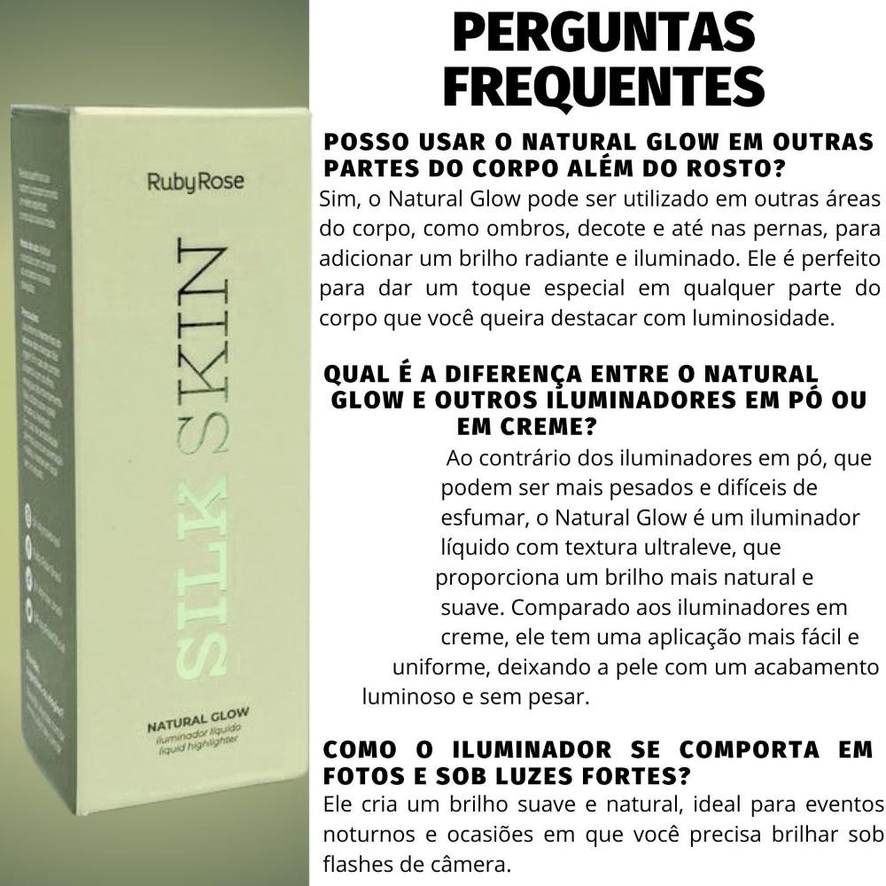 Kit Ruby Rose Silk Skin Natural Glow: 06 Iluminadores Líquidos HB-F1601 Multicores 6