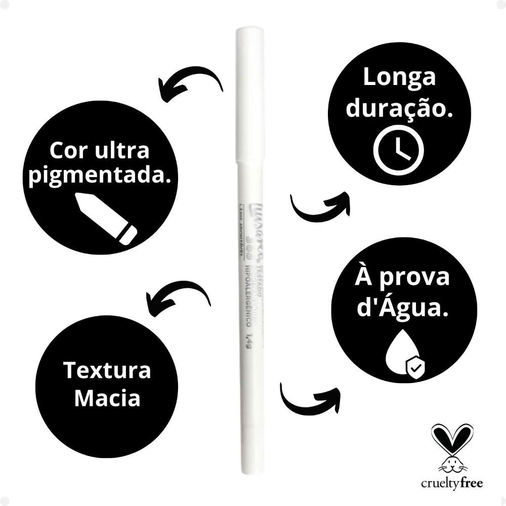 Lápis Para Olhos Luisance 365 Branco A Prova D´água Hipoalergênico L5206 Branco 2
