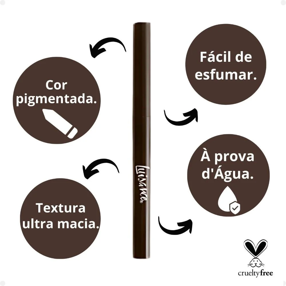 Lápis Retrátil Para Sobrancelha Luisance 365 Castanho Escuro Hipoalergênico L5219 Castanho Escuro 2