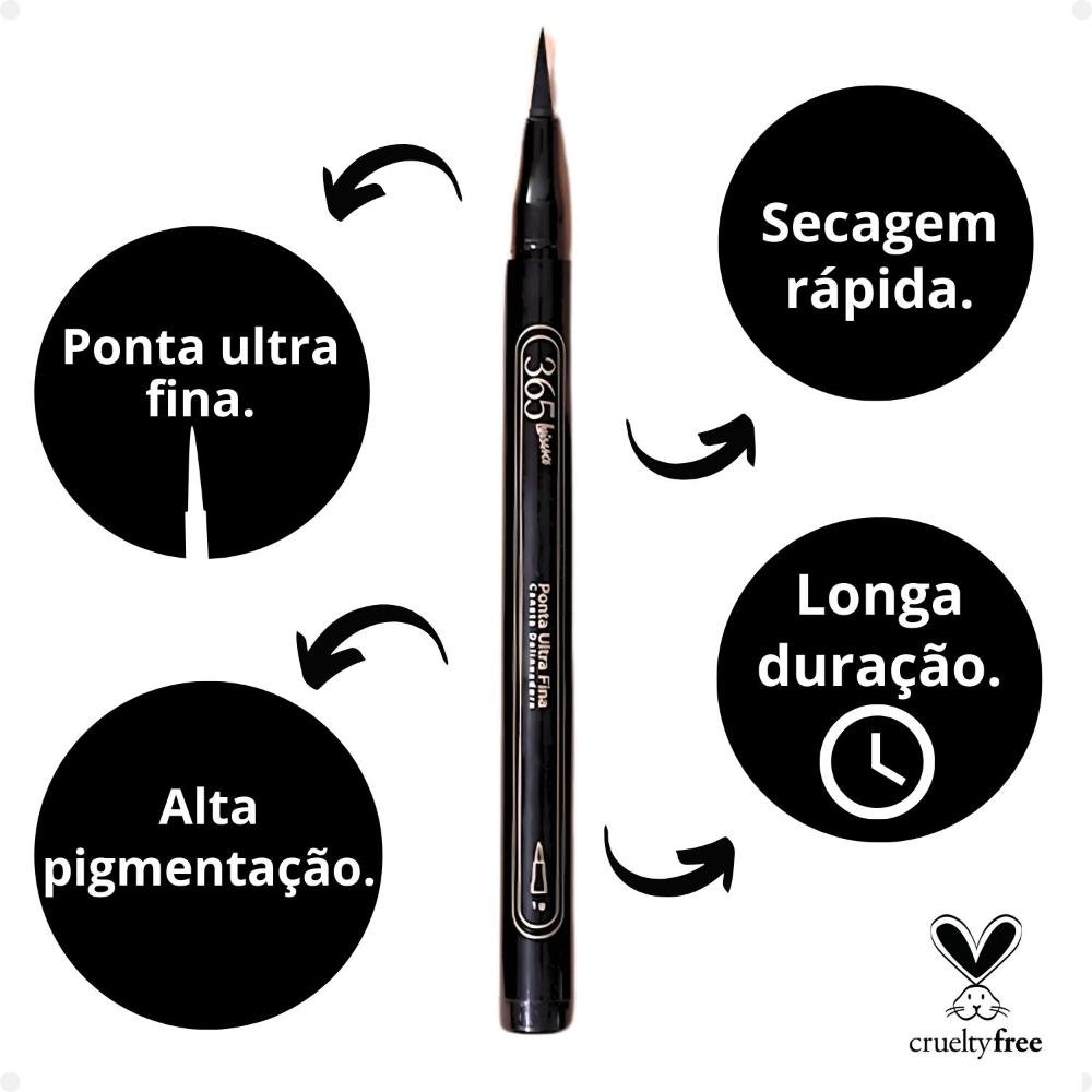 Caneta Delineadora Luisance 365 Ponta Ultra Fina Preto L17001 Ultra Fina Preto 2