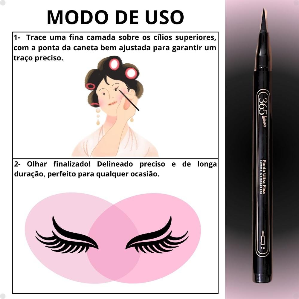 Caneta Delineadora Luisance 365 Ponta Ultra Fina Preto L17001 Ultra Fina Preto 4
