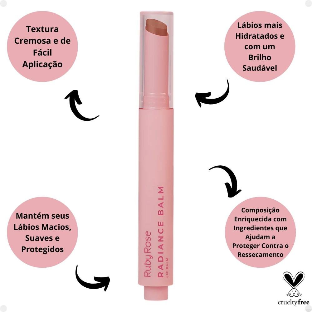 Lip Balm Ruby Rose Radiance Balm RB50 HB-L6501-5 Cor RB50 2