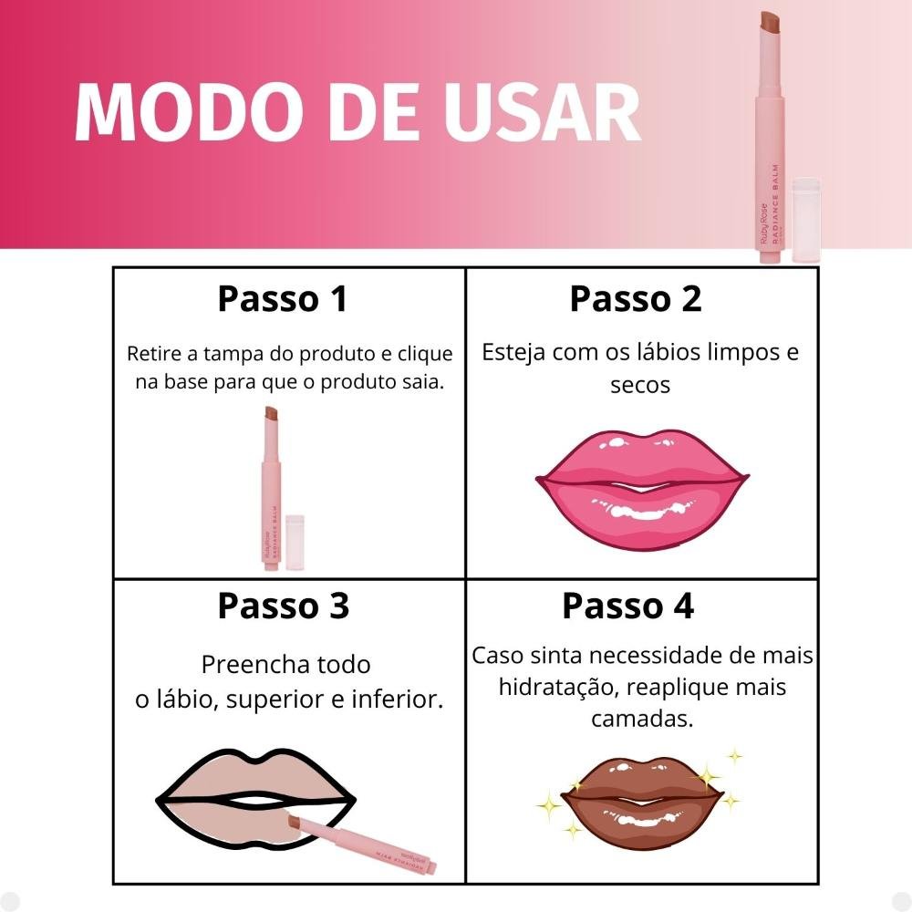 Lip Balm Ruby Rose Radiance Balm RB50 HB-L6501-5 Cor RB50 4