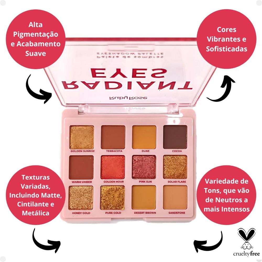 Paleta de Sombras Ruby Rose Radiant Eyes HB-E2201 Multicores 2