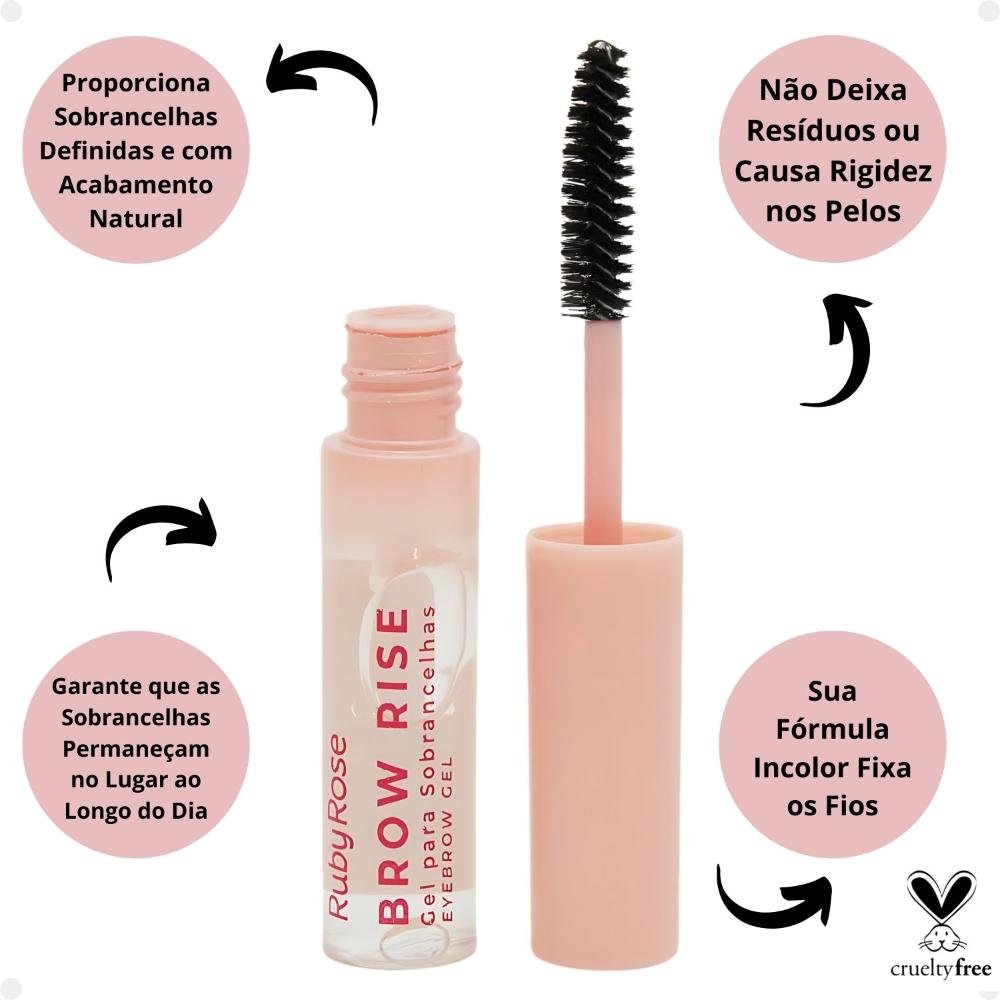 Kit Ruby Rose Brow Rise: 3 Gel Para Sobrancelhas ÚNICO 2