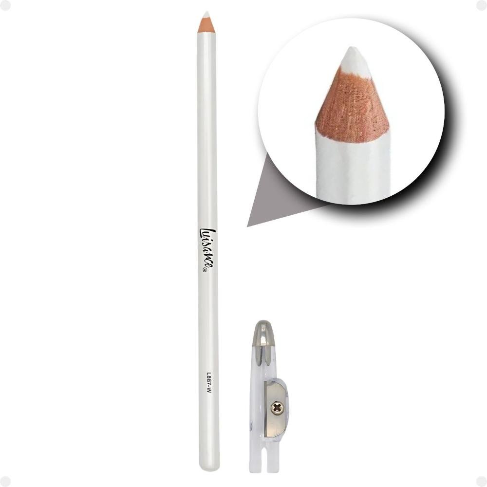 Kit Luisance: 12 Lápis Para Olhos Branco com Apontador Ref. L887-w Branco 3