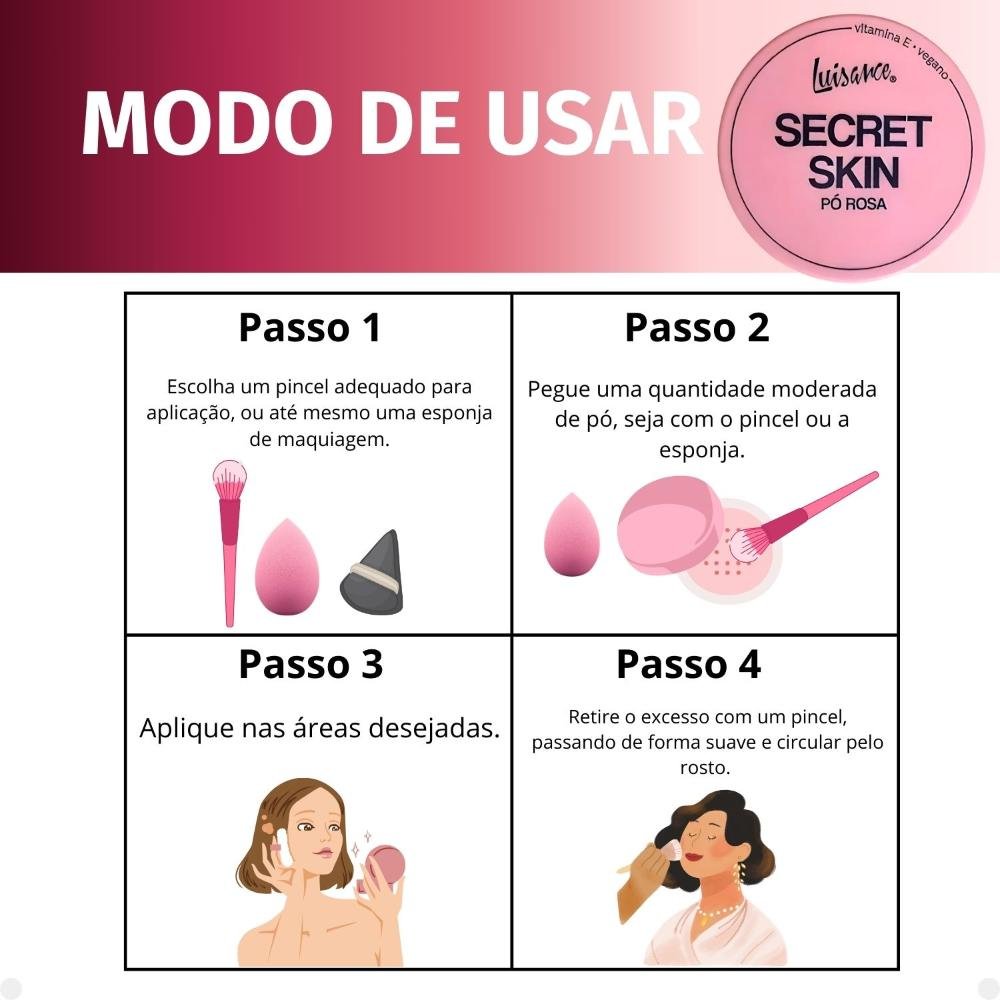 Pó Rosa Luisance Secret Skin Rosa 4