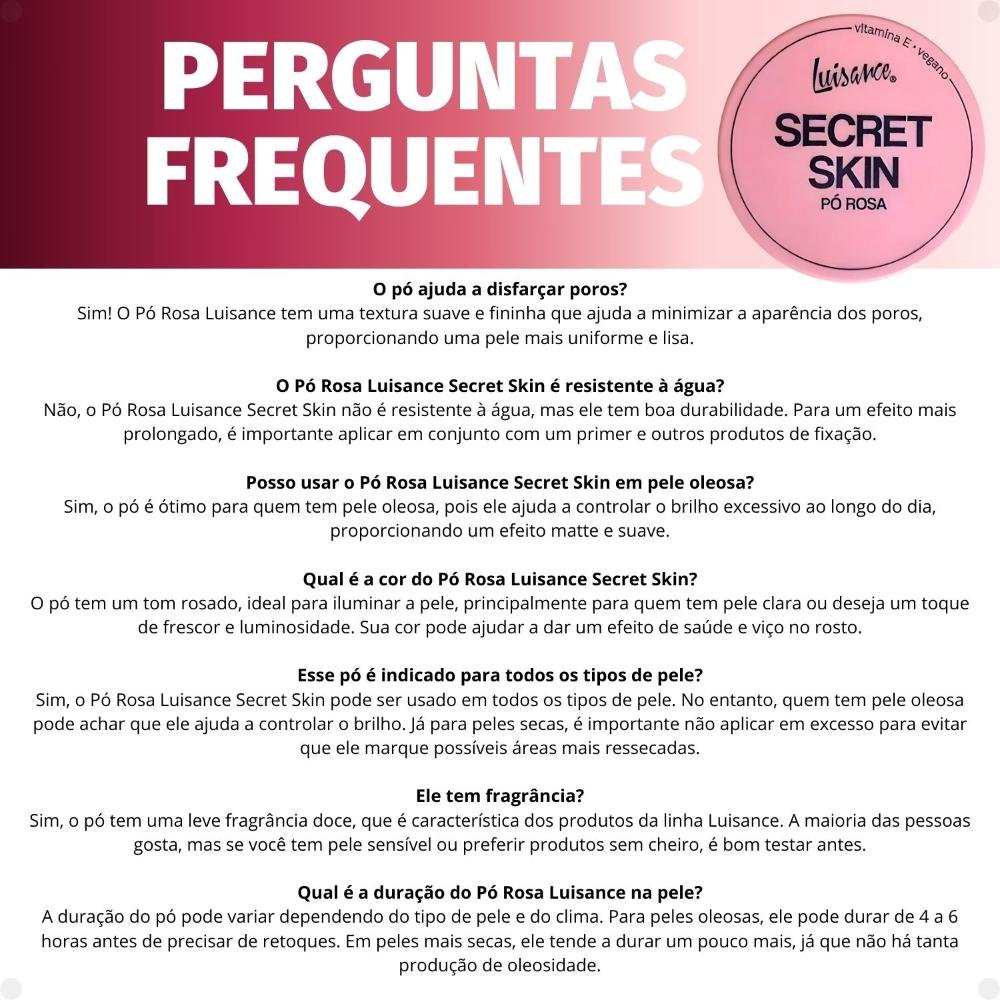 Pó Rosa Luisance Secret Skin Rosa 5