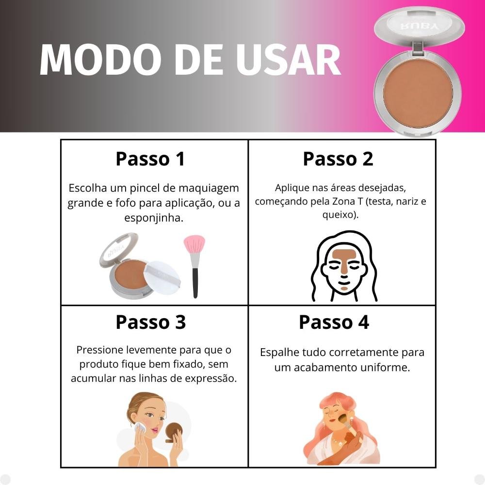 Pó Compacto Ruby Kisses Super Fixo Cor 315 Sfp315b Cor 315 6