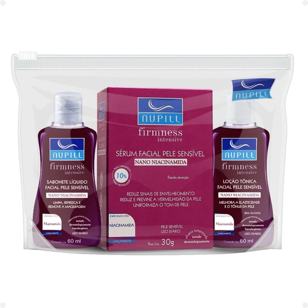 Kit Travel Nupill Firmness Intensive Nano Niacinamida: Sabonete, Sérum e Loção Tônica ÚNICO 1