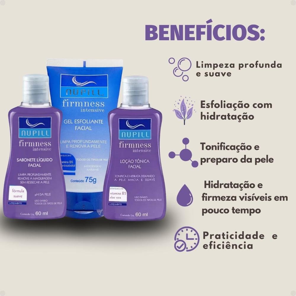 Kit Travel Nupill Firmness Intensive: Sabonete, Gel Esfoliante e Loção Tônica ÚNICO 2