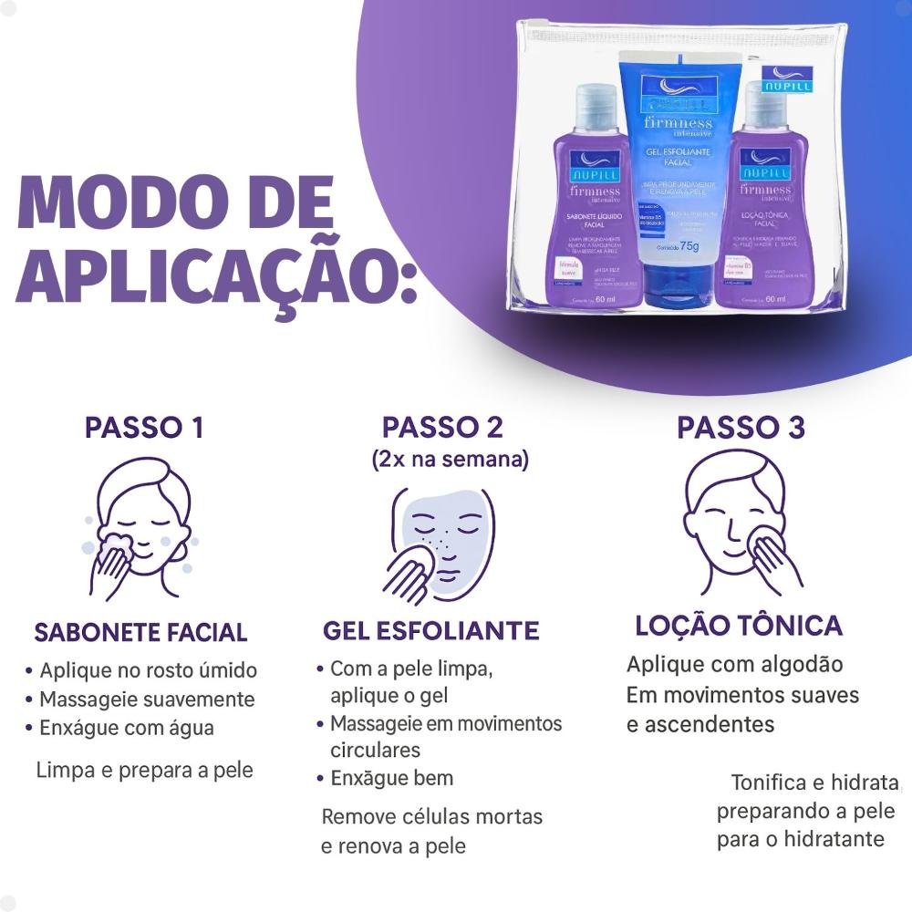 Kit Travel Nupill Firmness Intensive: Sabonete, Gel Esfoliante e Loção Tônica ÚNICO 4