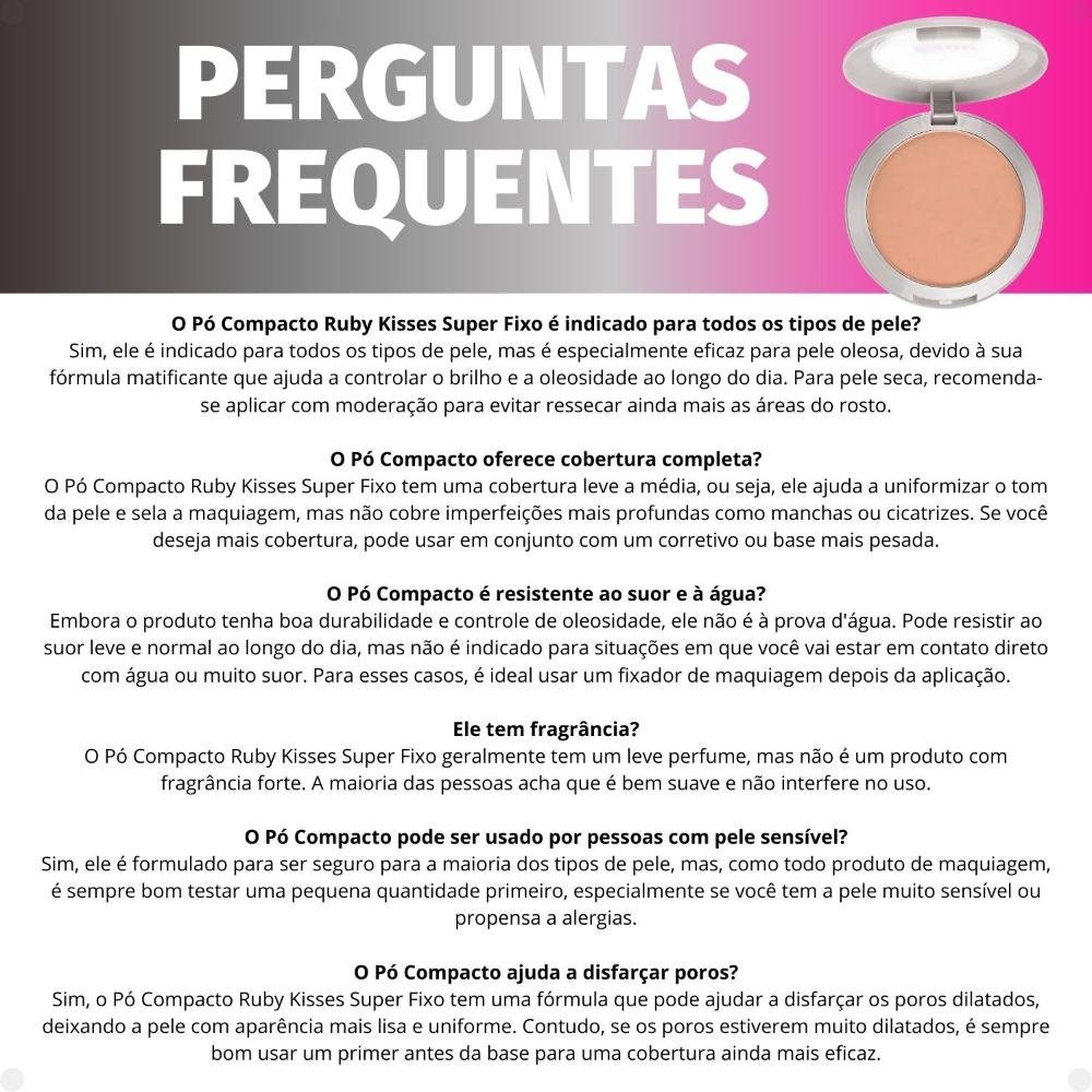 Pó Compacto Ruby Kisses Super Fixo Cor 230 Sfp230b Cor 230 3
