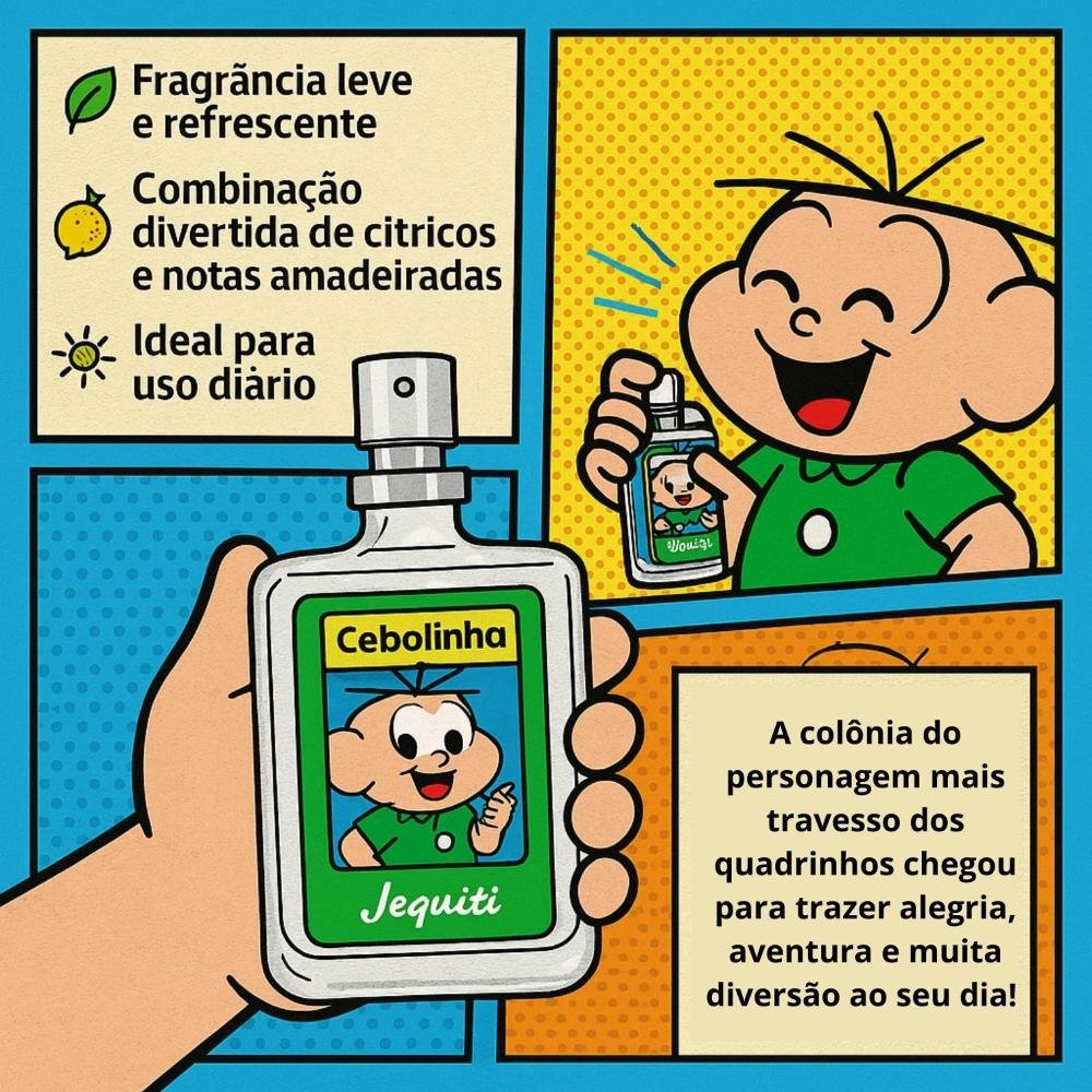 Kit Jequiti Teen Cebolinha: 3 Desodorante Colônia 25ml ÚNICO 5