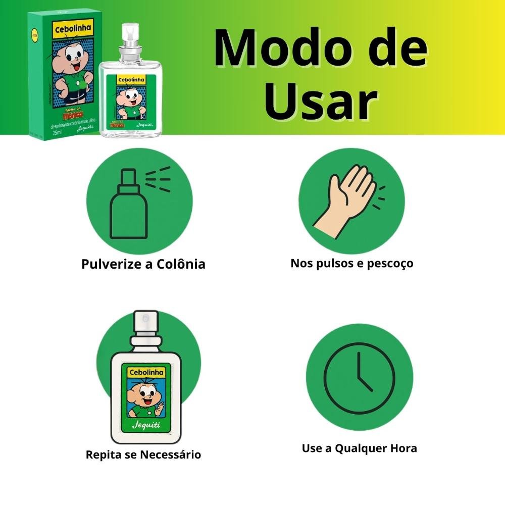 Kit Jequiti Teen Cebolinha: 3 Desodorante Colônia 25ml ÚNICO 7