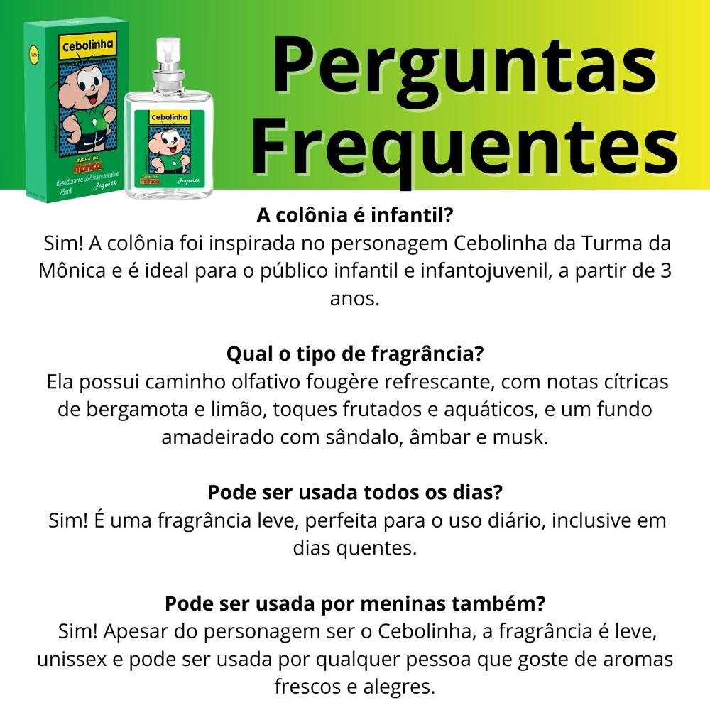 Kit Jequiti Teen Cebolinha: 3 Desodorante Colônia 25ml ÚNICO 8