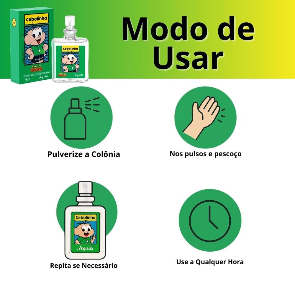 Kit Jequiti Teen Cebolinha: 2 Desodorante Colônia 25ml ÚNICO 7