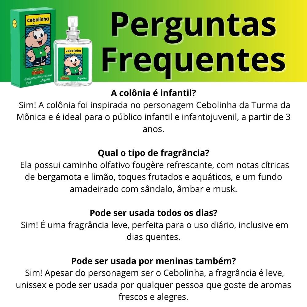 Kit Jequiti Teen Cebolinha: 2 Desodorante Colônia 25ml ÚNICO 8