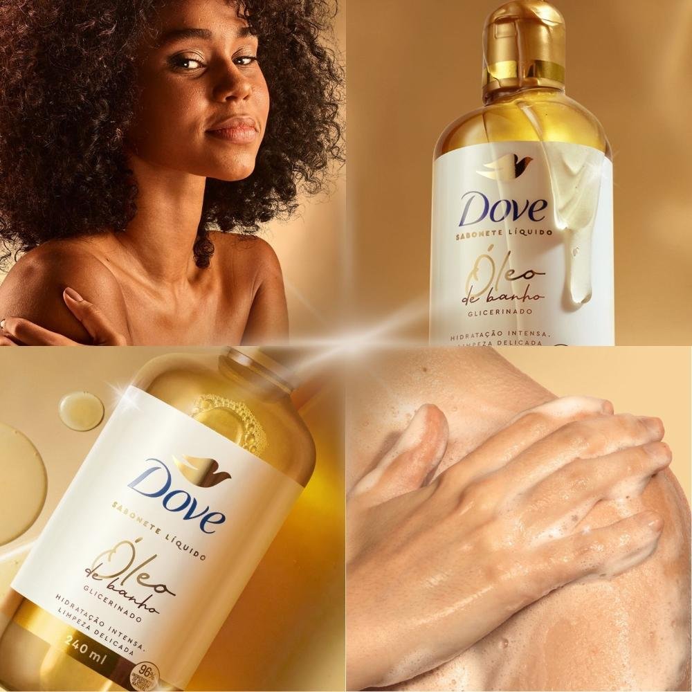 Oleo de Banho Glicerinado Dove Sabonete Líquido 240ml 240ml 3