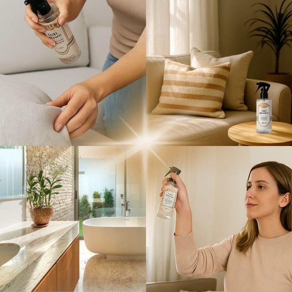 Kit Coala Home: 3 Odorizantes De Ambientes E Tecidos Chá Branco 260ml ÚNICO 3