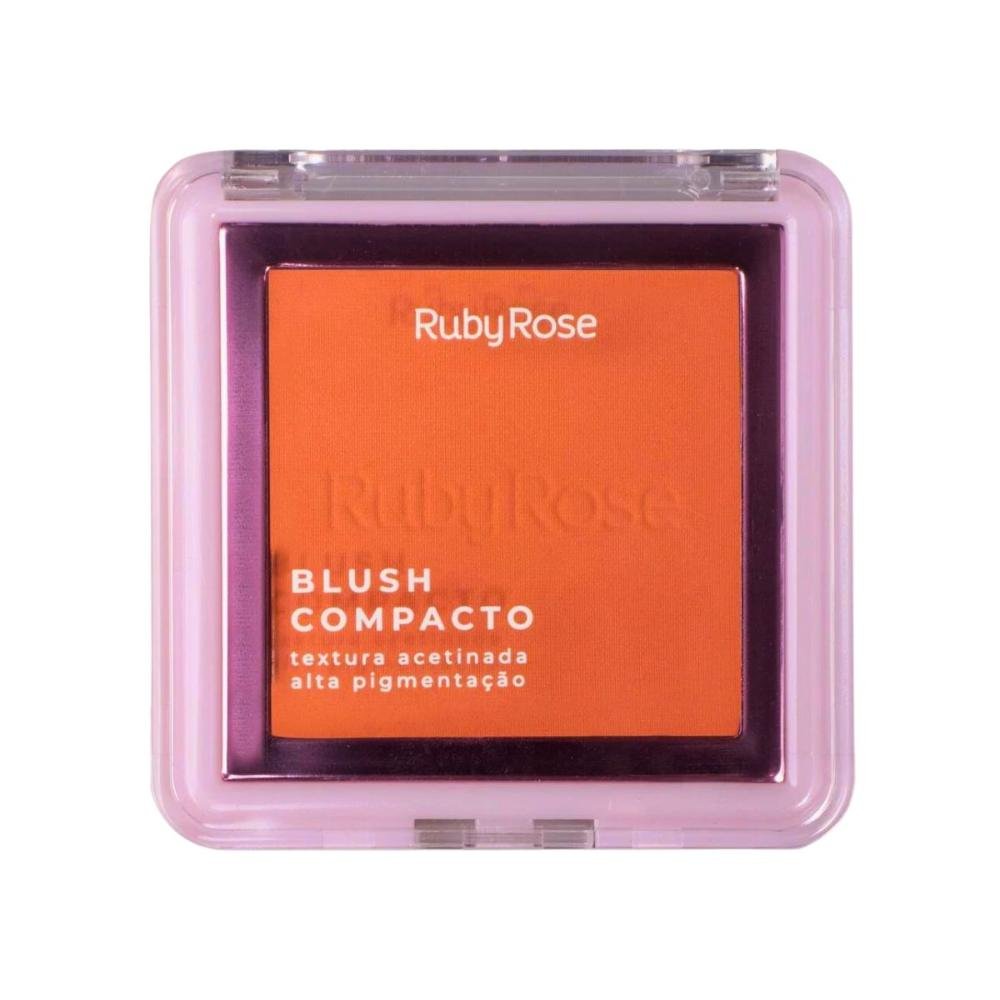 Blush Compacto Ruby Rose Textura Acetinada Bl10 7,3g Cor Bl10 4
