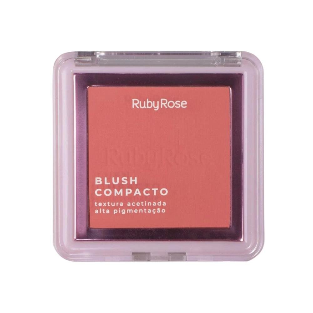 Blush Compacto Ruby Rose Textura Acetinada Bl40 7,3g 7,3g 4
