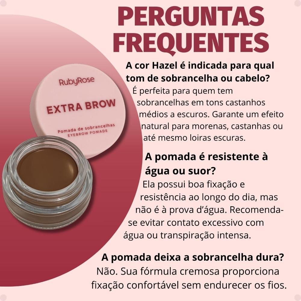 Pomada de Sobrancelhas Ruby Rose Extra Brow Hazel Hb-E2502-2 Hazel 6