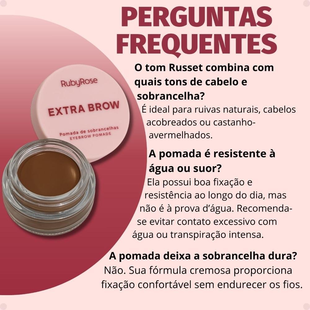 Pomada de Sobrancelhas Ruby Rose Extra Brow Russet Hb-E2502-5 Russet 6